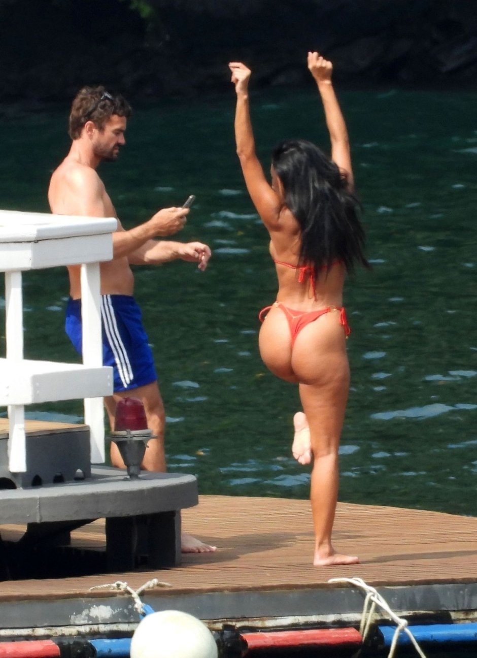 Nicole Sherzinger in a swimsuit 2021
