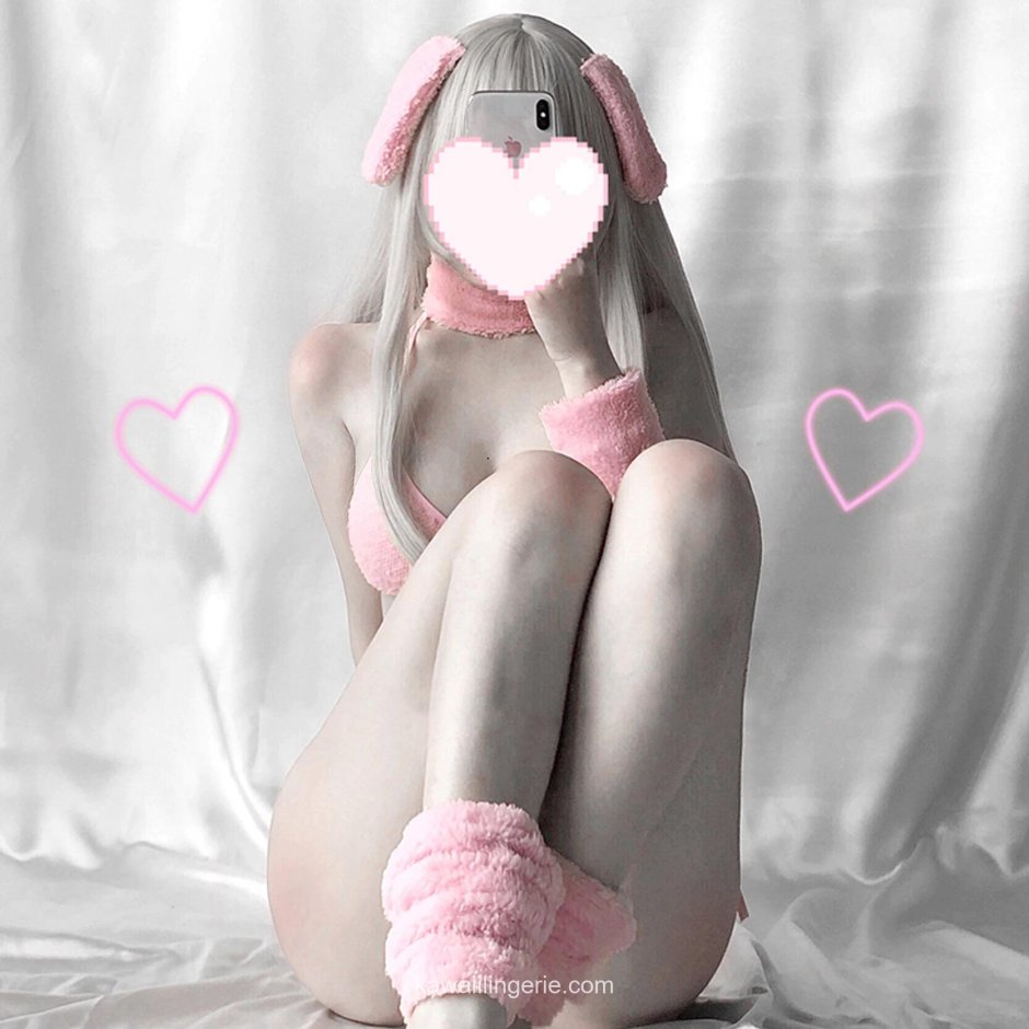 The pink rabbit is intimate