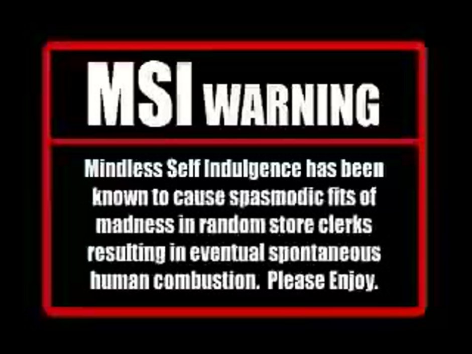 Mindless Self Indulgence OUR Pain Your Gain