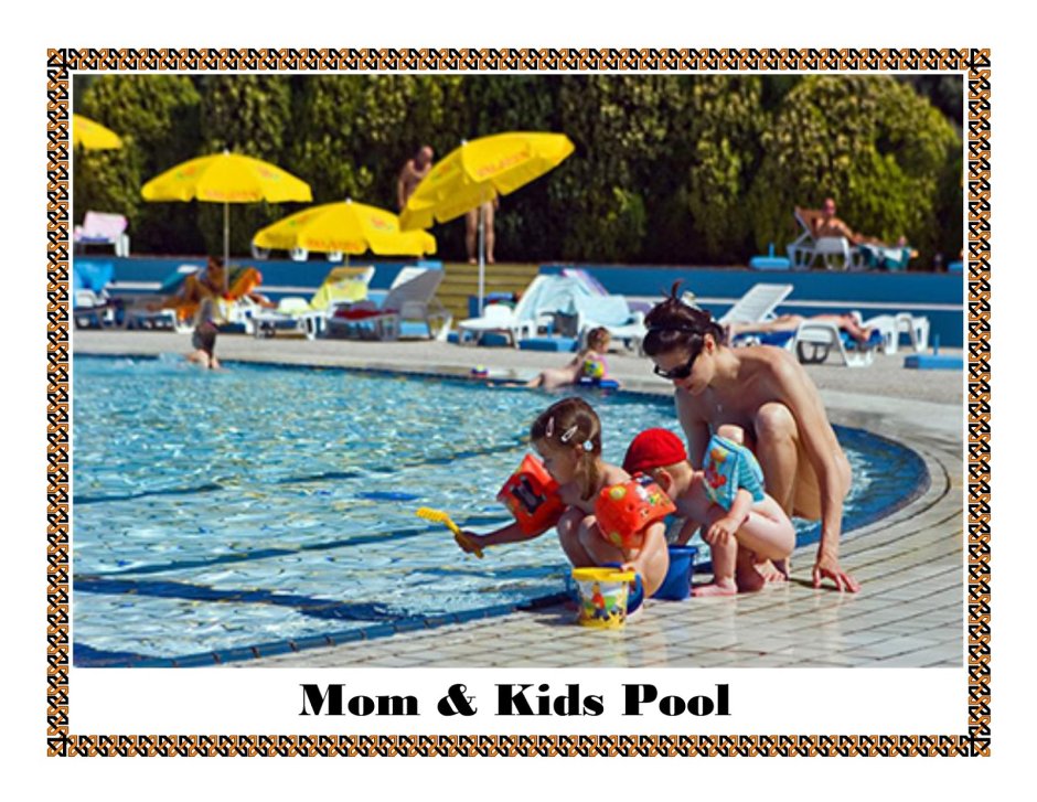 Naturist families in the pool