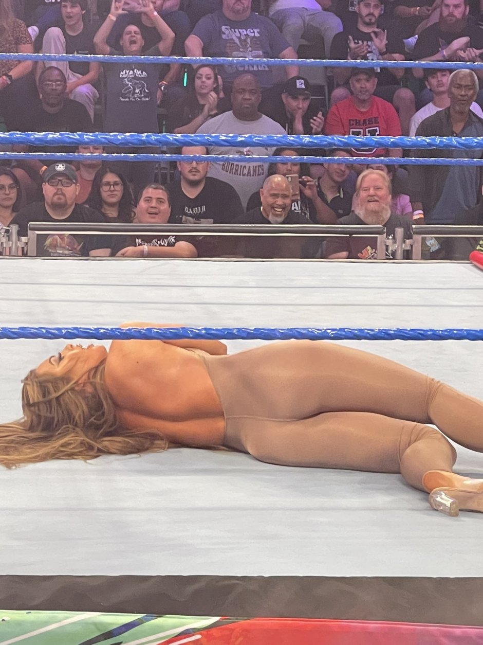 Mandy Rose in a dress