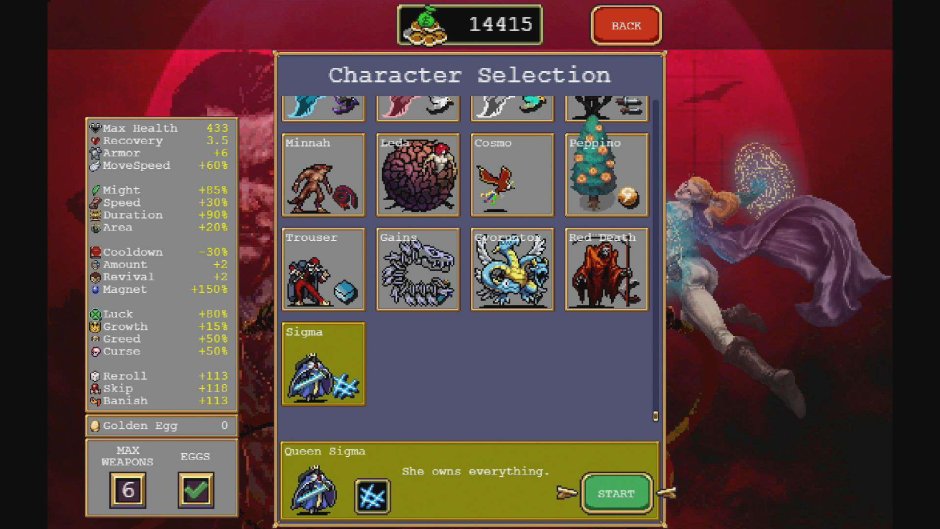 Vampire Survivvors Evolution of Weapons