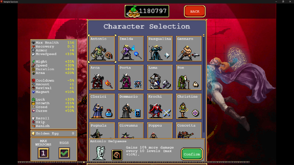 Weapon Evolution Vampire Survivors