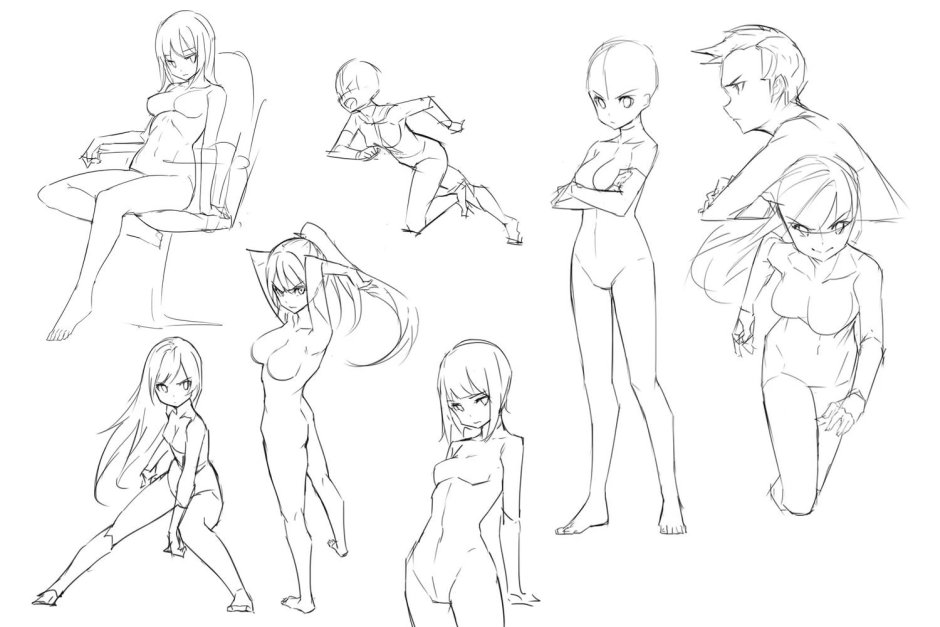 Anatomy of body anime