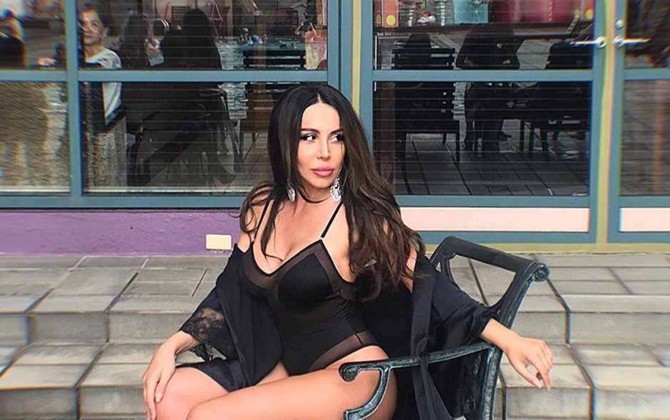 Lola Astanova in a swimsuit