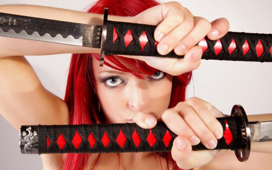 Naked Japanese with Katana
