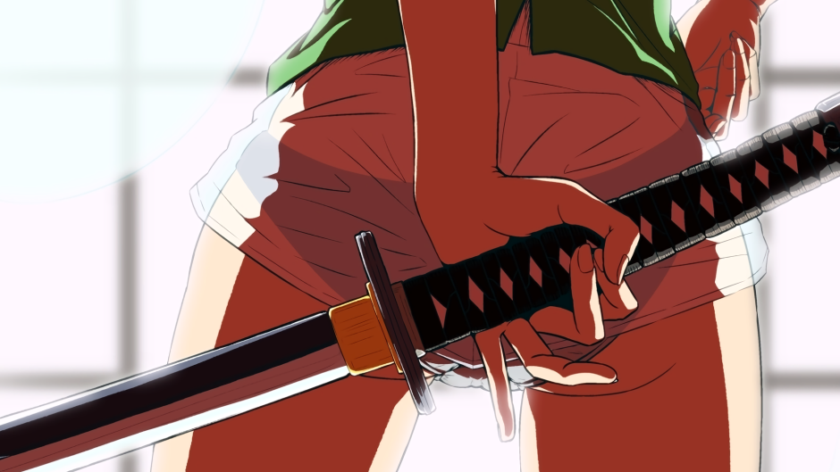 Girl with a samurai sword