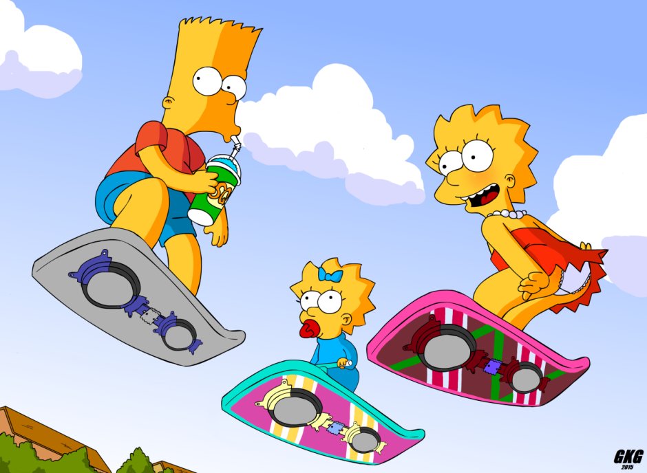 Simpsons in swimsuits