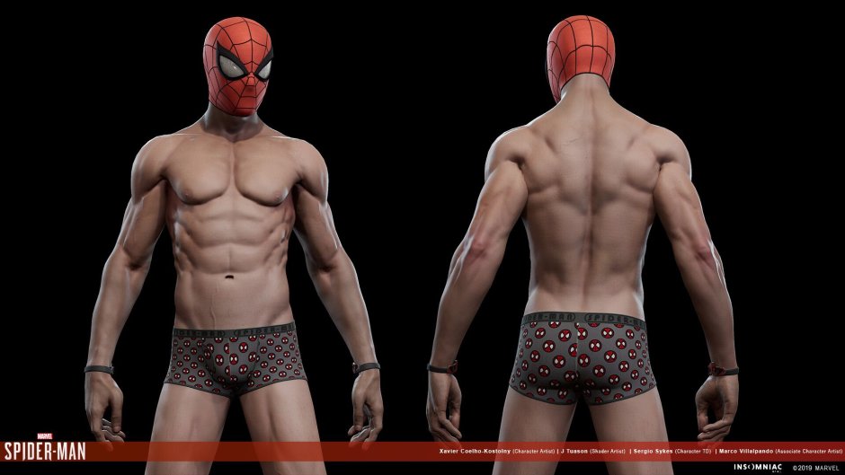 Spider man ps4 suit in shorts