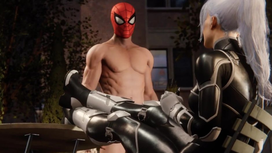 Naked man Spider in the game