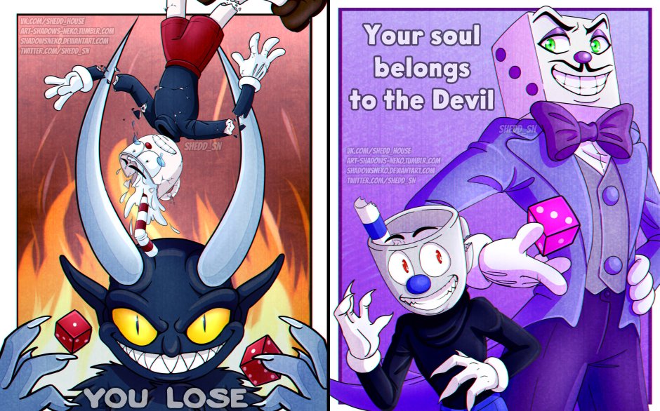 Cuphead King Dais and Calamaria