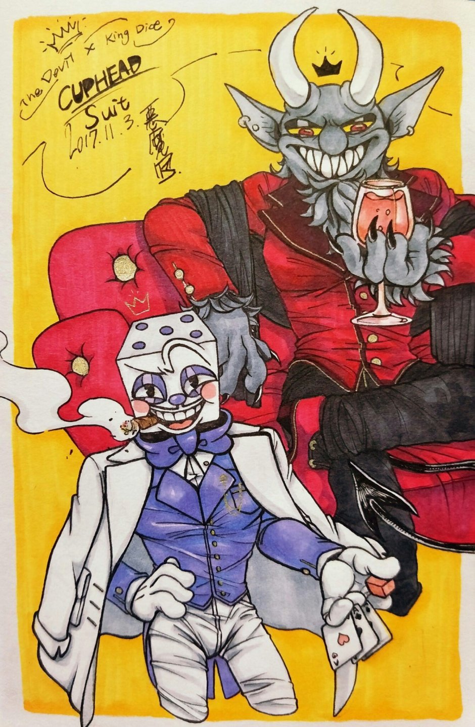 Cuphead Devil and King Dais