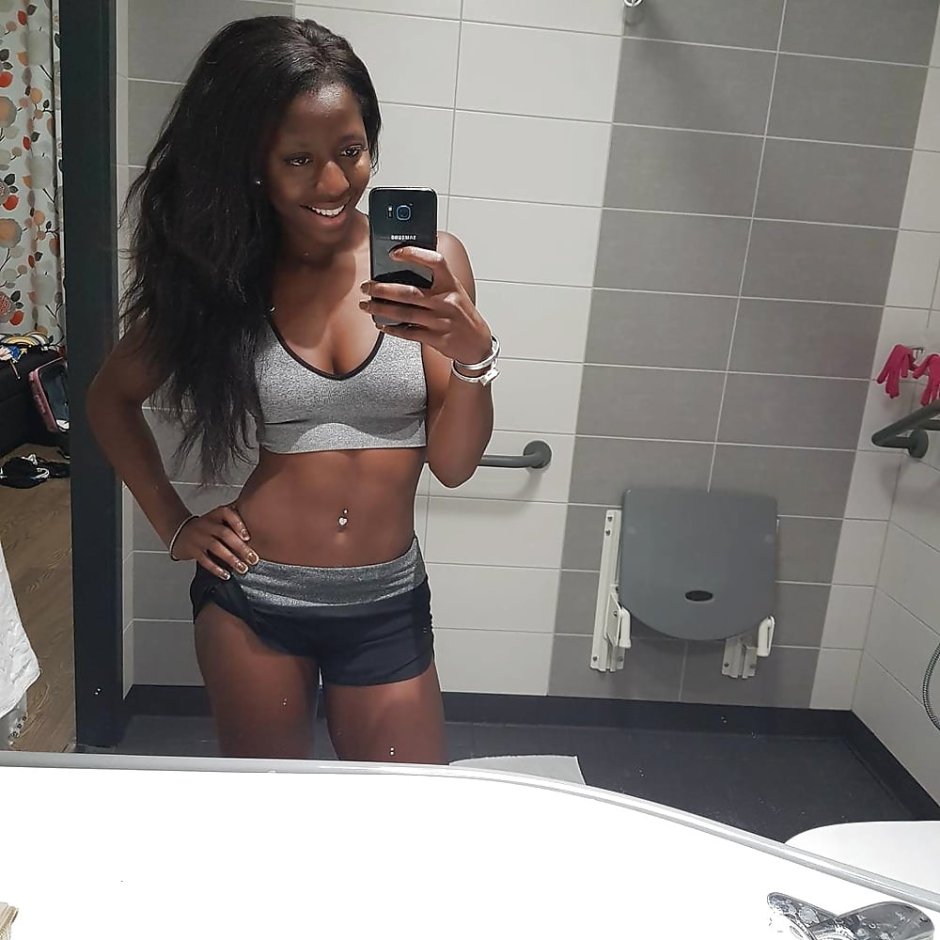 Khaddi sagnia in a swimsuit