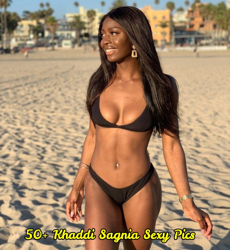 Khaddi sagnia in a swimsuit