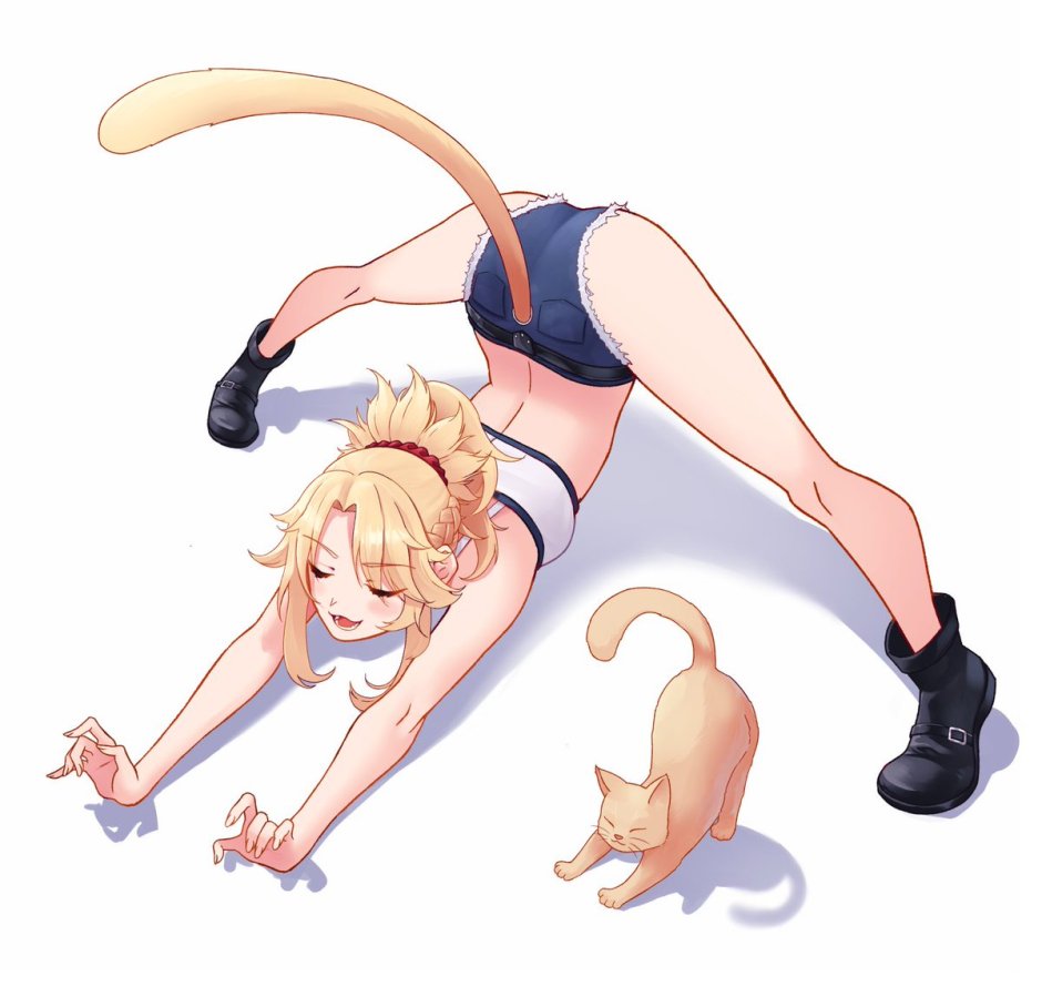 Hentai cat stretching