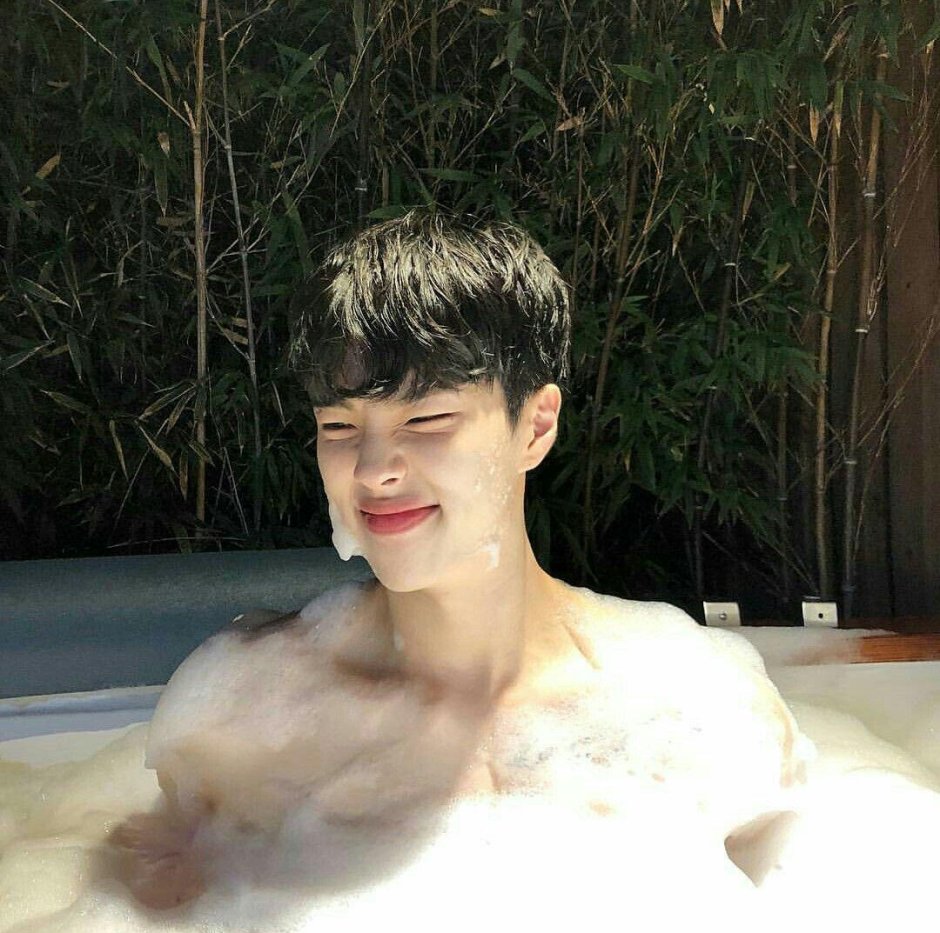 Korean guy in the bathroom