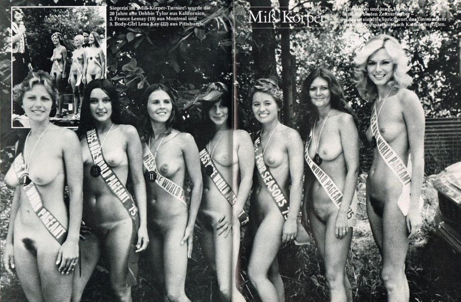 Retro naked beauty contests