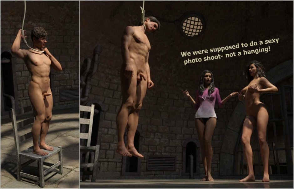 Hanged naked women