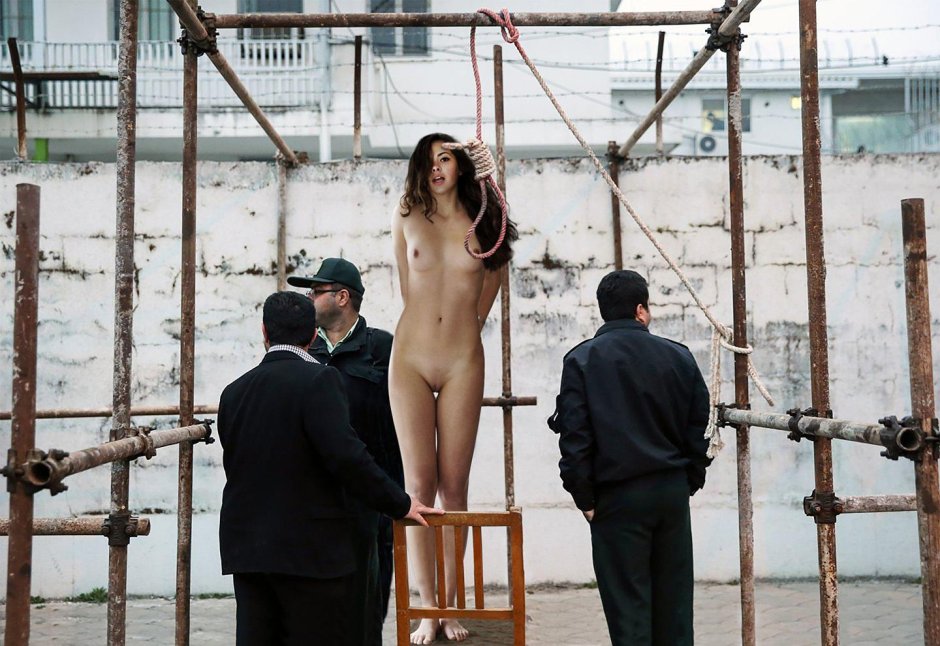 Hanged naked women
