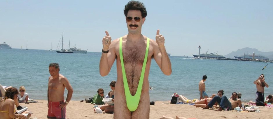 Sasha Baron Cohen in a swimsuit