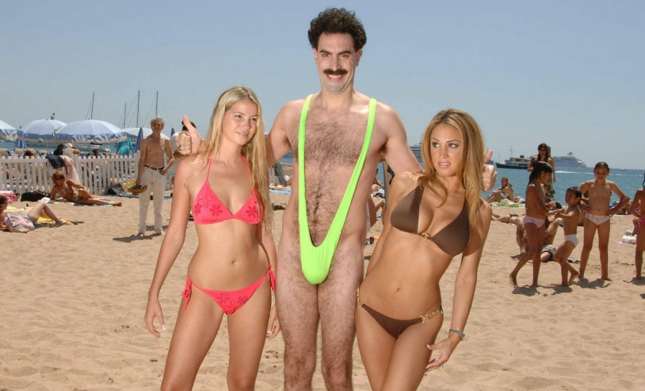 Borat on the beach