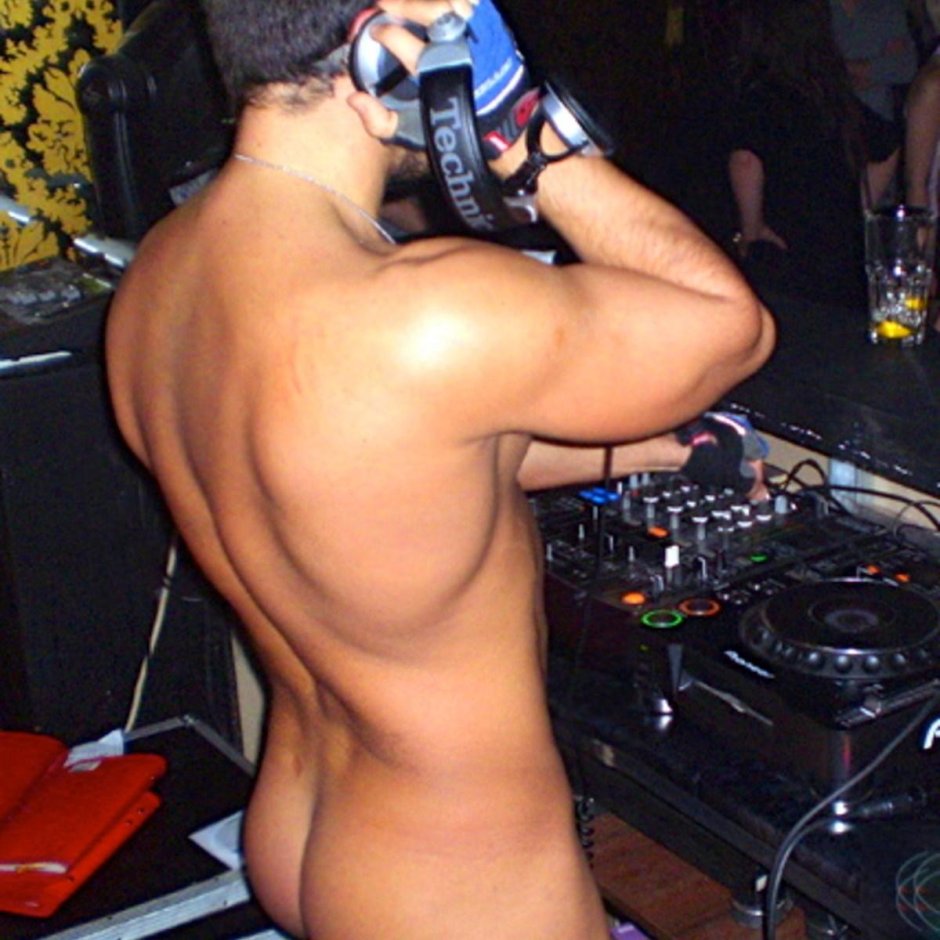 Naked guys in a nightclub
