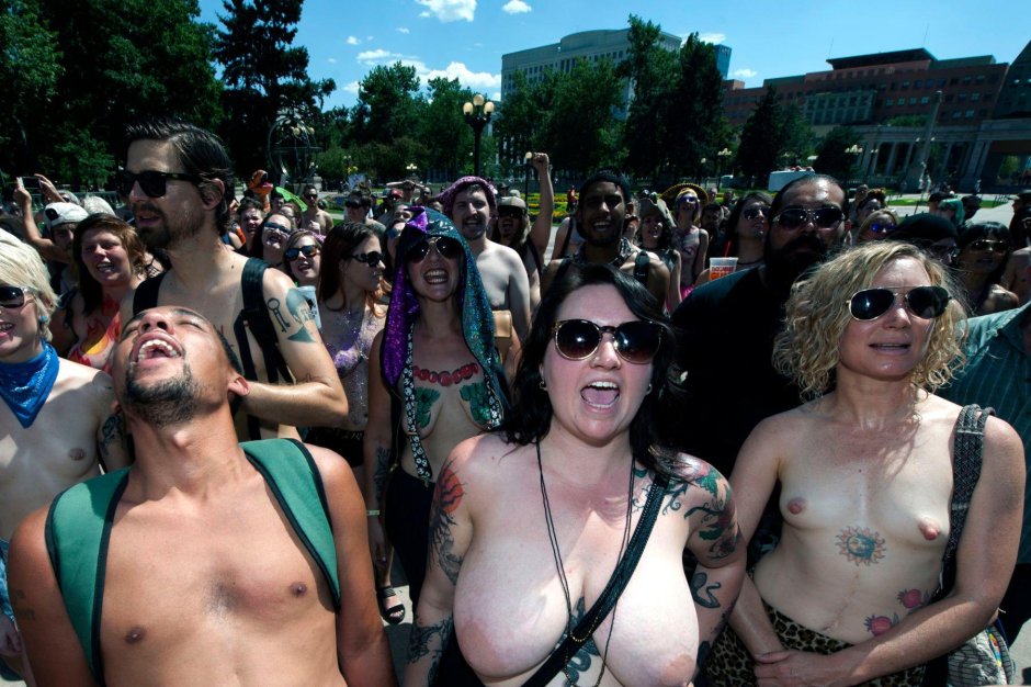 Parade in New York Topless