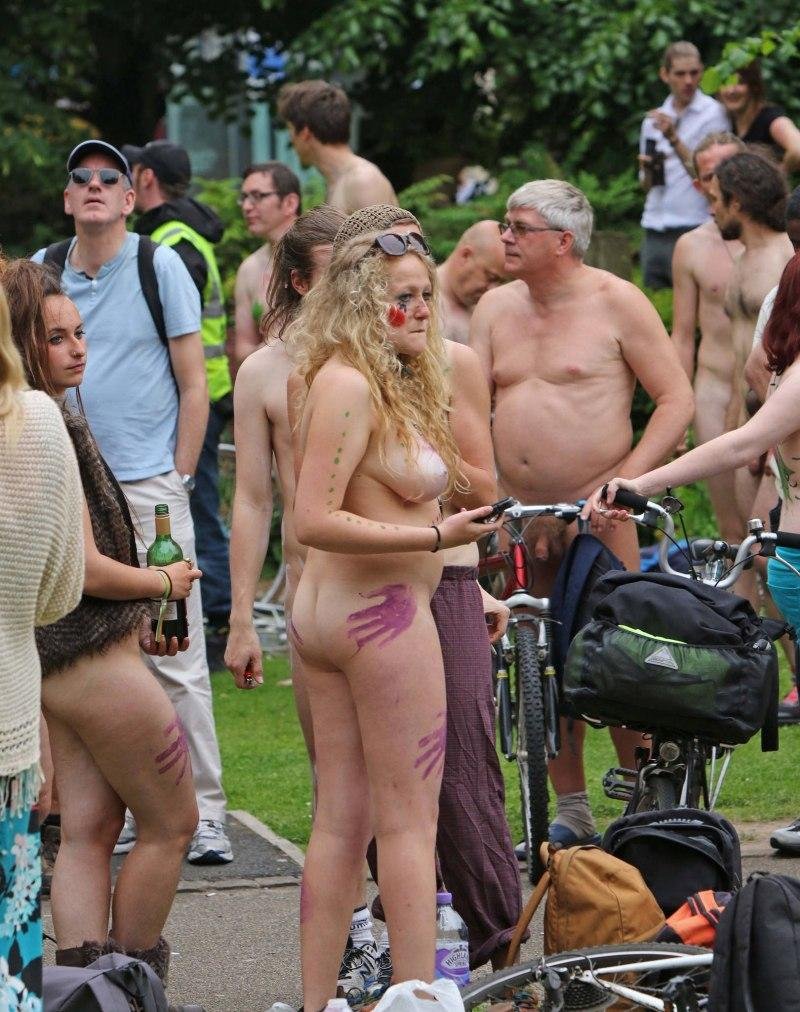 Naked girls at the festival
