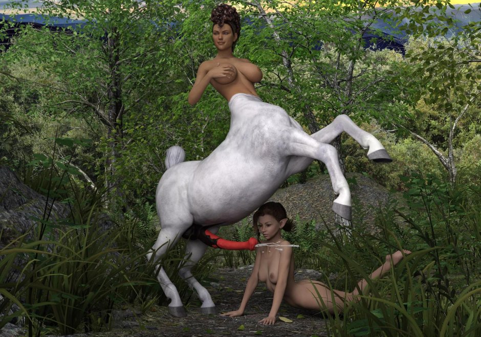 Woman a centaur naked