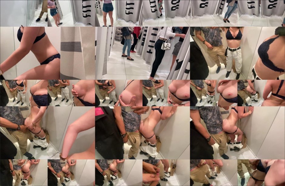 Fuck in the locker room of store