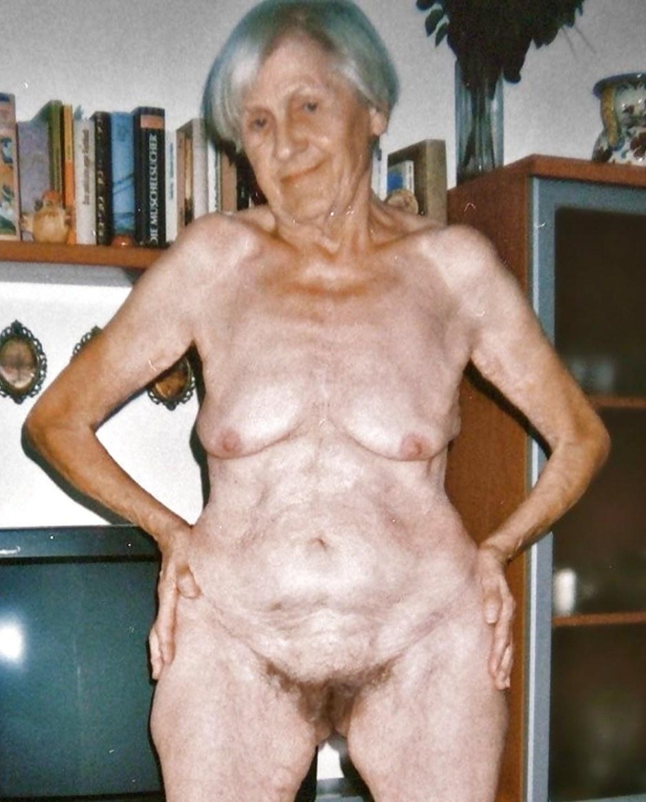 Naked elderly old women