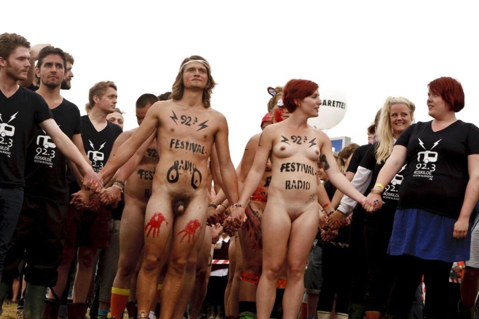 Naked women at the festival