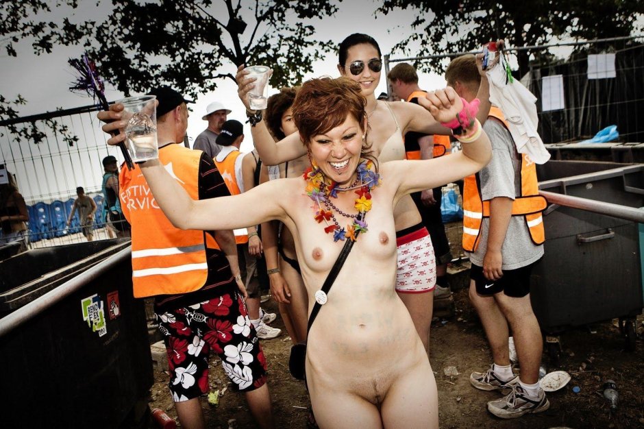 Naked women at the festival