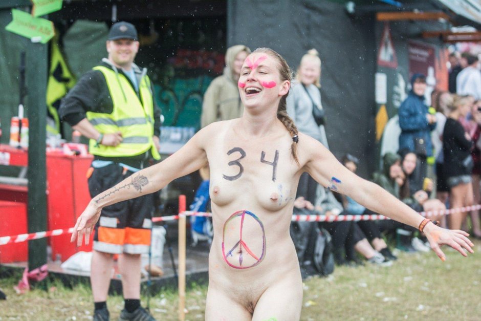 Naked women at the festival