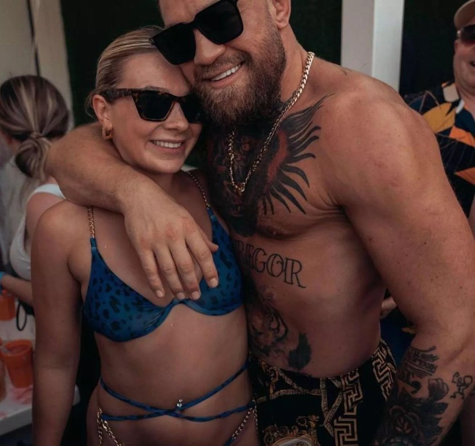 Conor McGregor with his wife