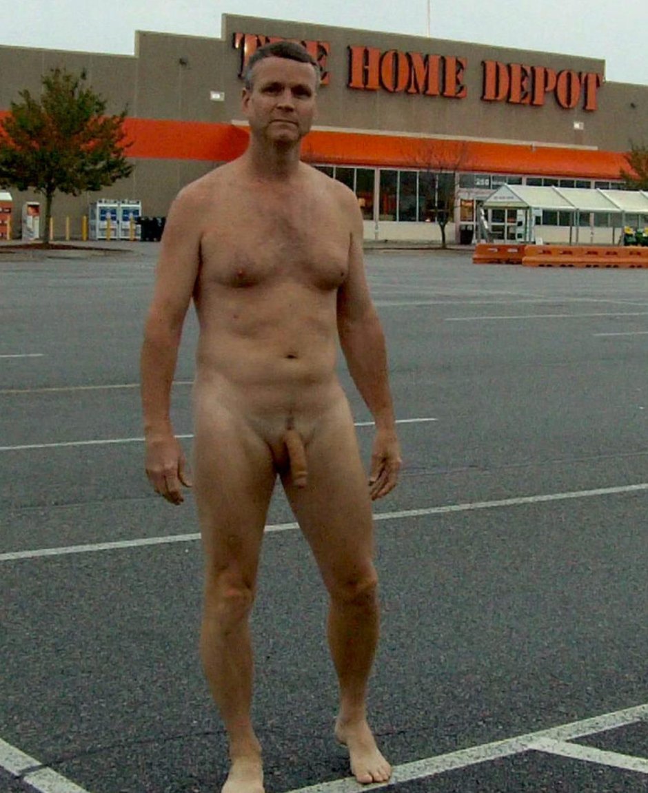 Naked gay exhibitionist