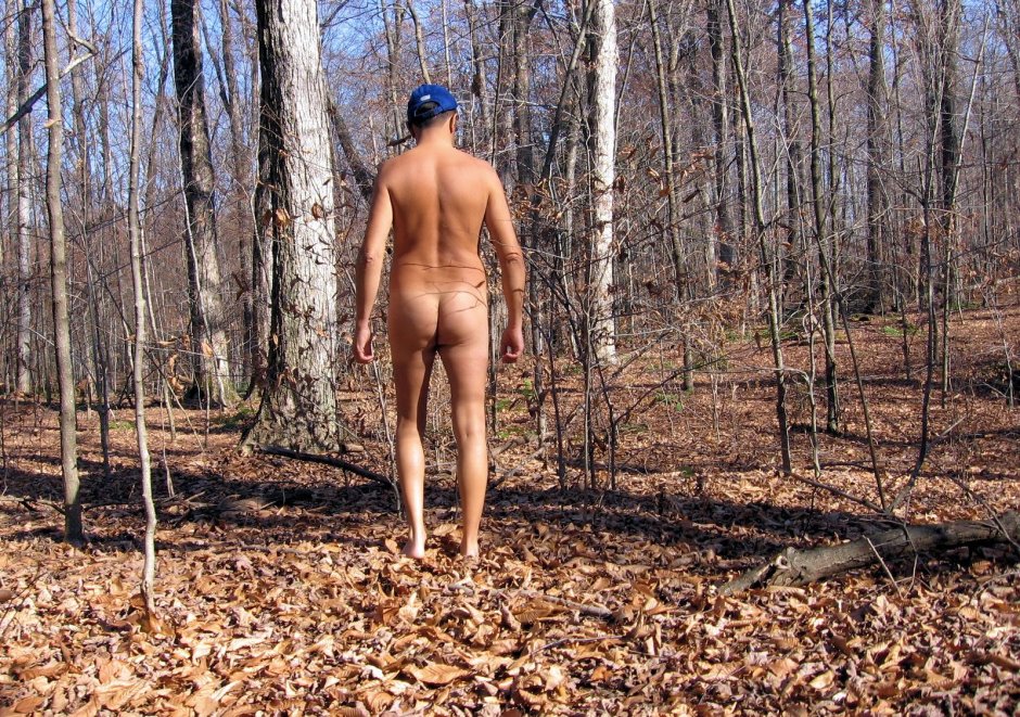 Boys naked in the forest