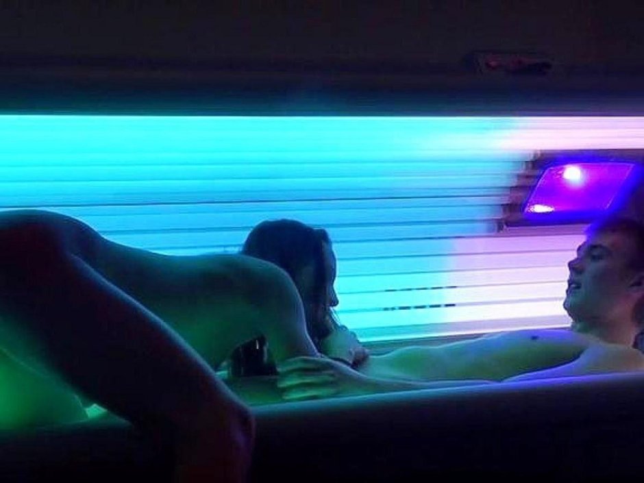 Girls in the solarium naked