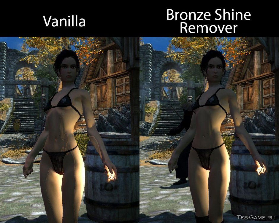 Skyrim mod on naked characters