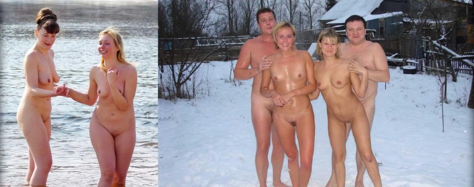 Photoshoot of a naked family