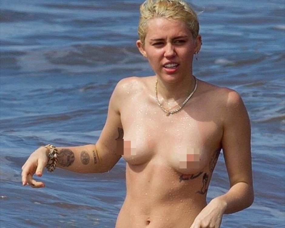 Naked celebrities on the beach