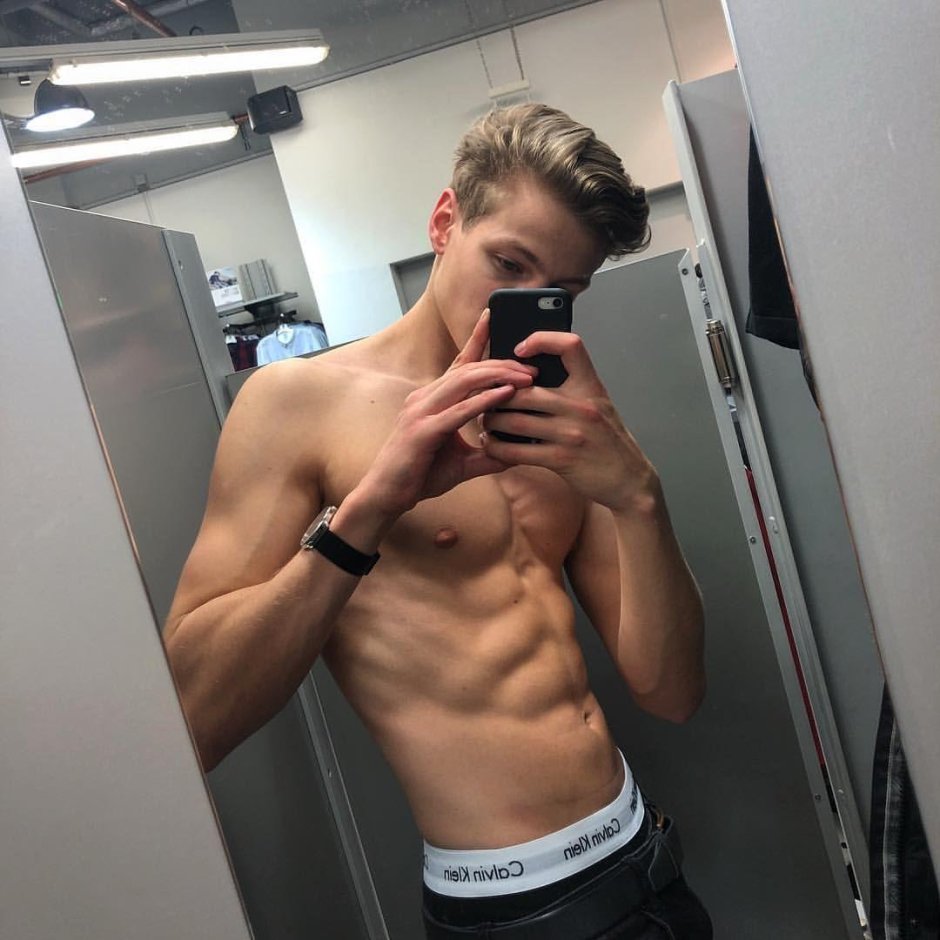 Slender teen Boys Selfie