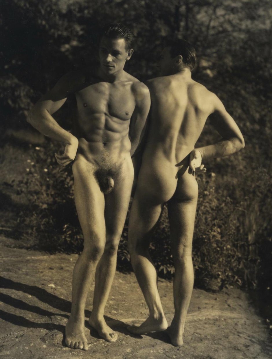 Naked men on the beach Retro