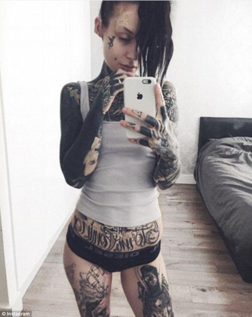 Girls in tattoos completely