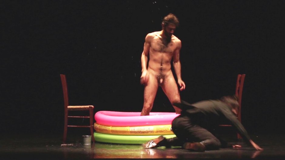 A performance with naked men