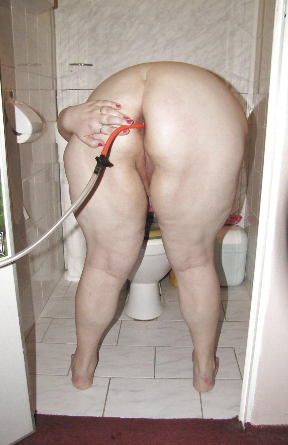Naked bbw in Toilet