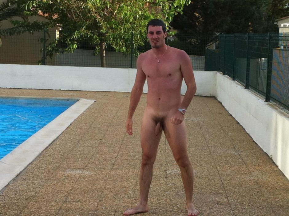 Naked swimmers without panties