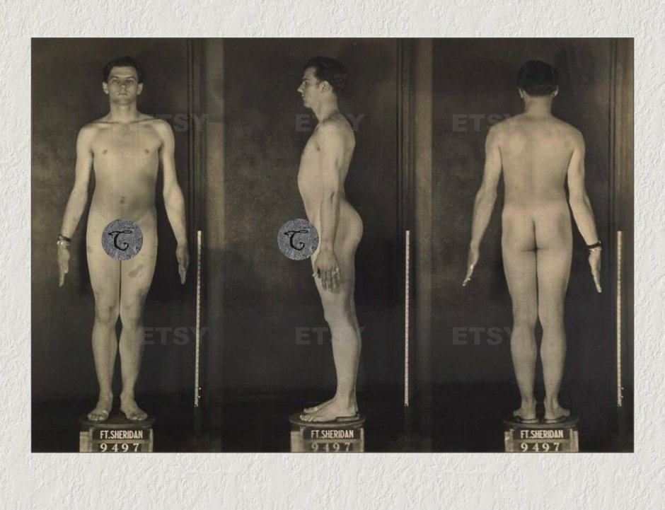 Retro photo naked soldiers