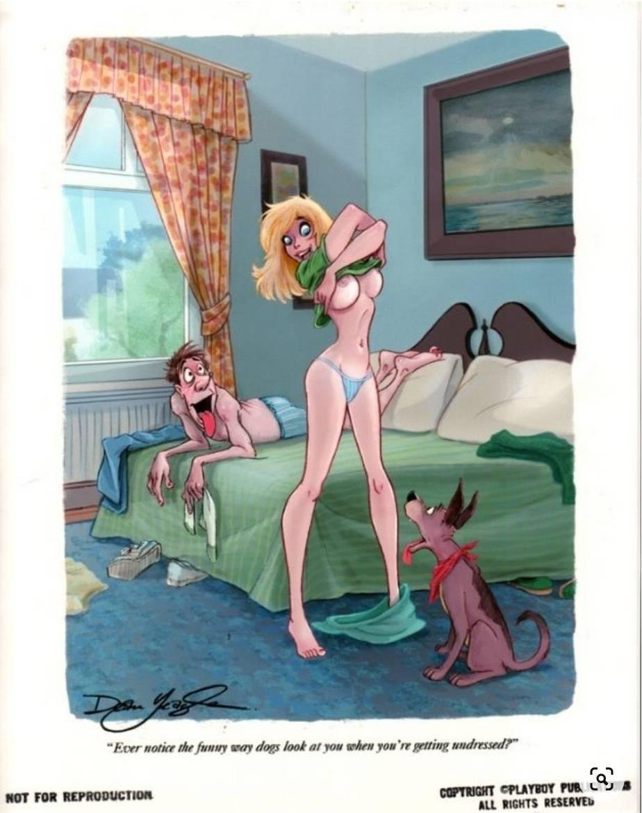 Erotic cheerful illustrations