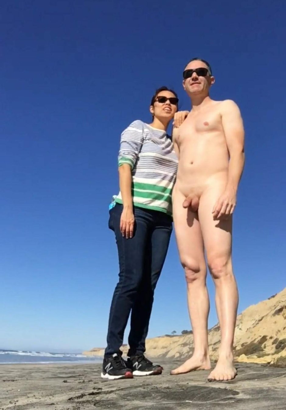 Naked couples on the beach